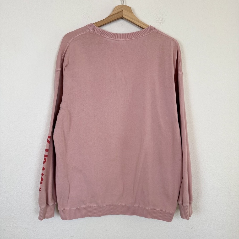 Keith Haring Graphic Sweatshirt Pink Red Face Print Unisex M Streetwear Pop Art - Picture 3 of 10